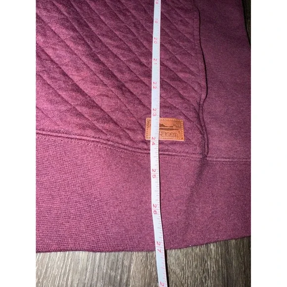 L.L.Bean Quilted Vest Full Zip Sleeveless Jacket Burgundy Layering Large Men's - Picture 3 of 8